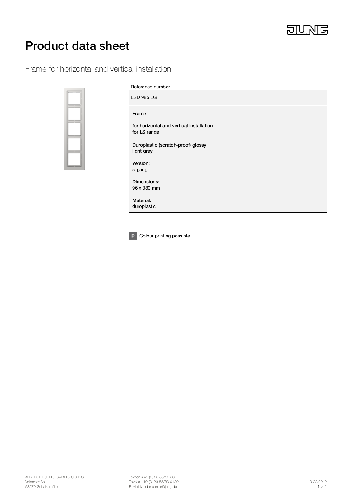 Jung LSD 985 LG User Manual