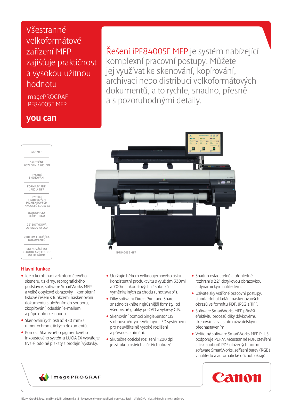 Canon IMAGEPROGRAF IPF8400SE MFP BROCHURE