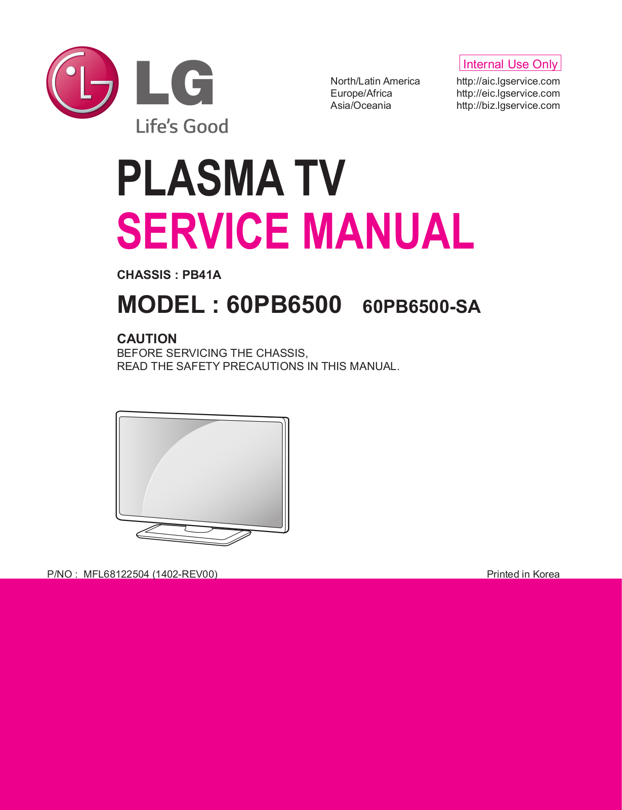 LG 60PB6500 Schematic