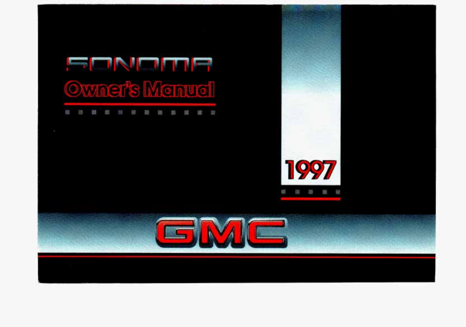 GMC SONOMA 1997 User Manual