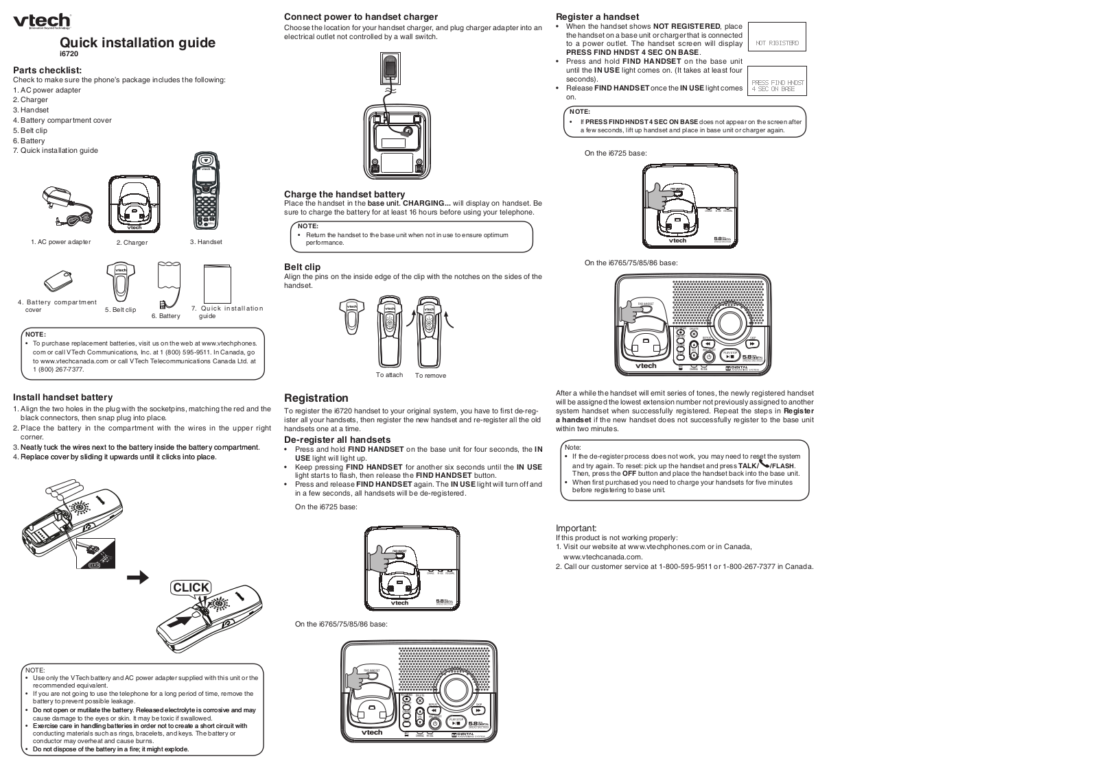 VTech I6720 User Manual