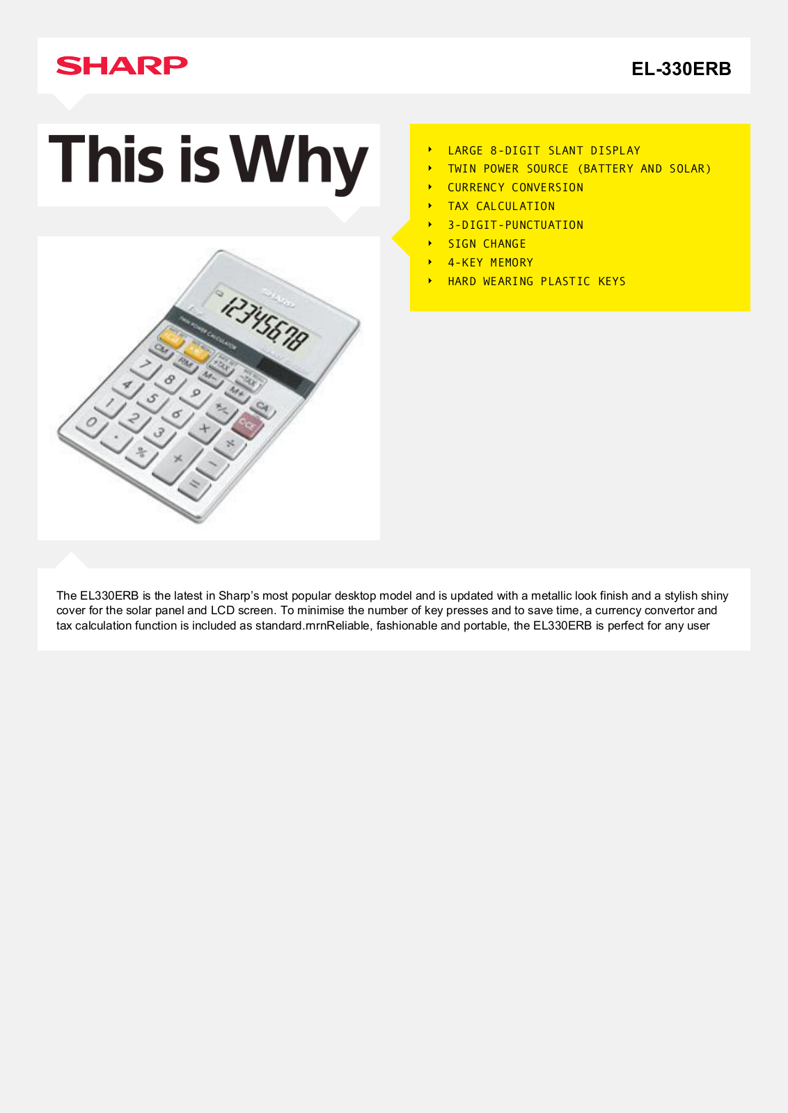 Sharp EL-330ERB User Manual - ManualMachine.com