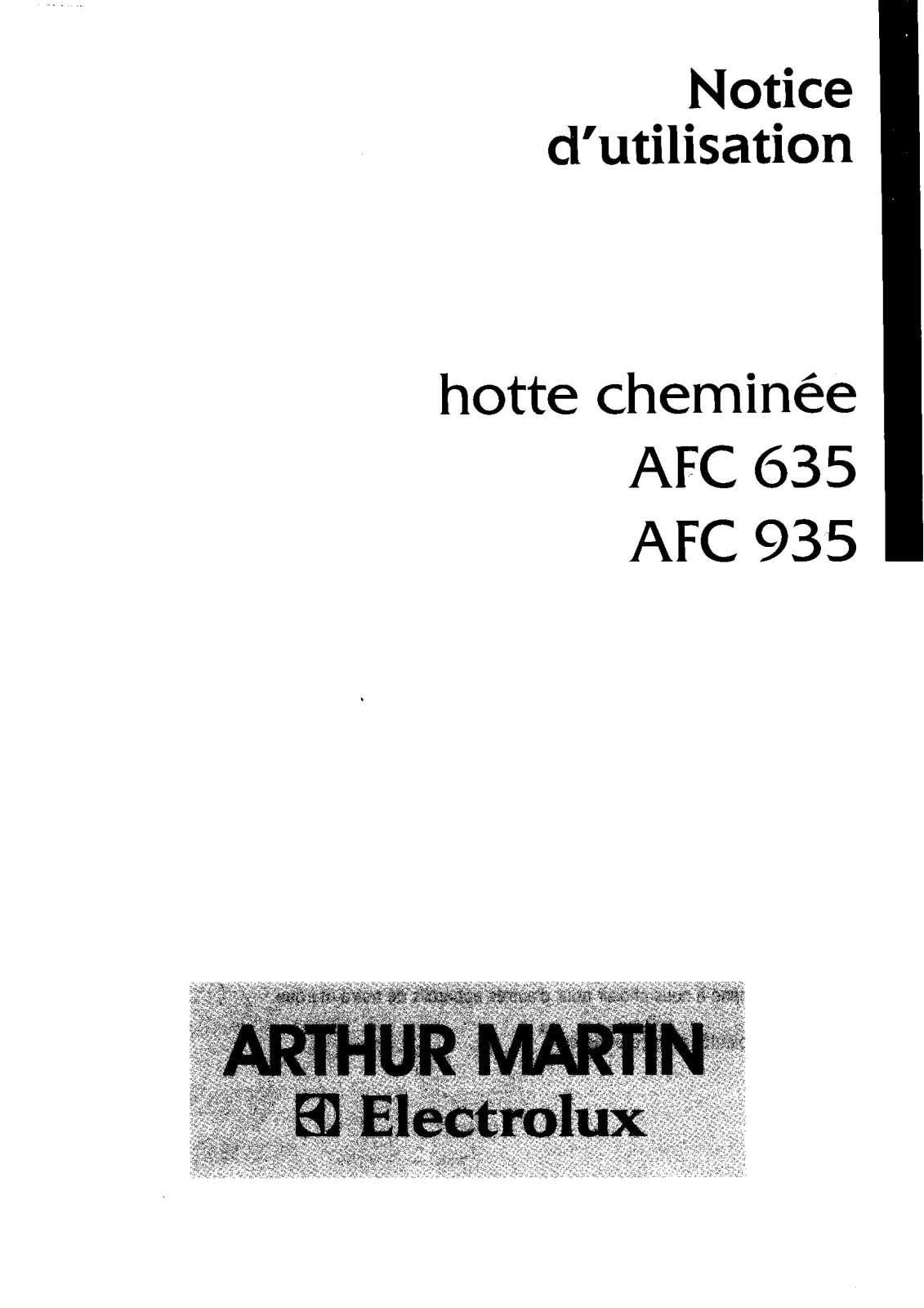 Arthur martin AFC635, AFC935 User Manual