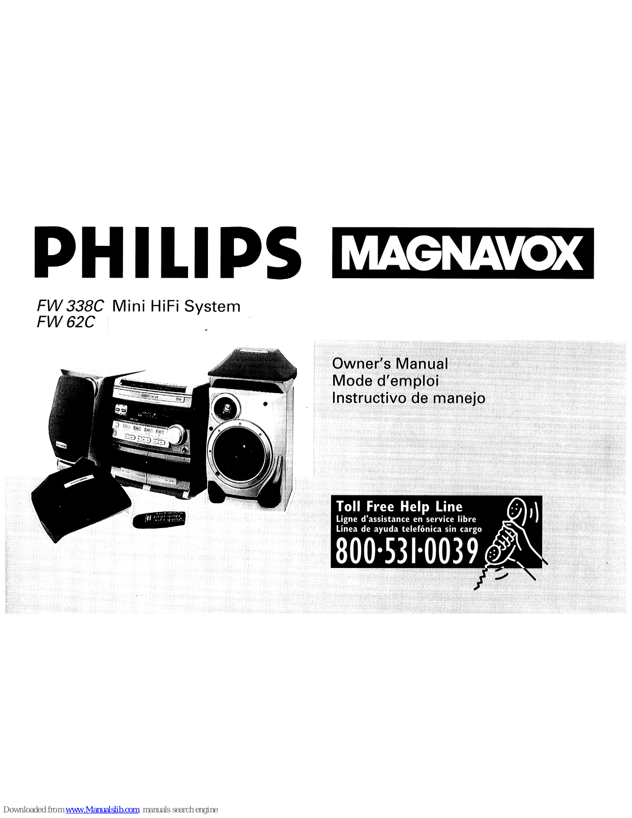 Philips/Magnavox Magnavox FW 62C, Magnavox FW 338C, FW 338C Owner's Manual