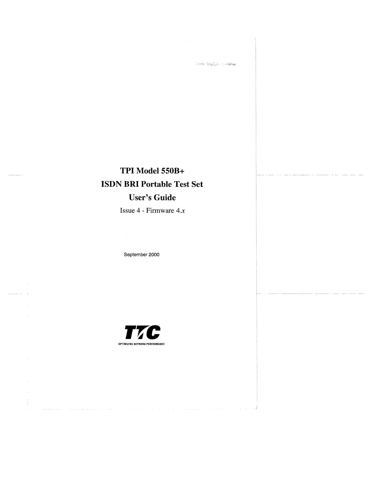 Telecommunications Techniques Corporation 550B+ User Manual