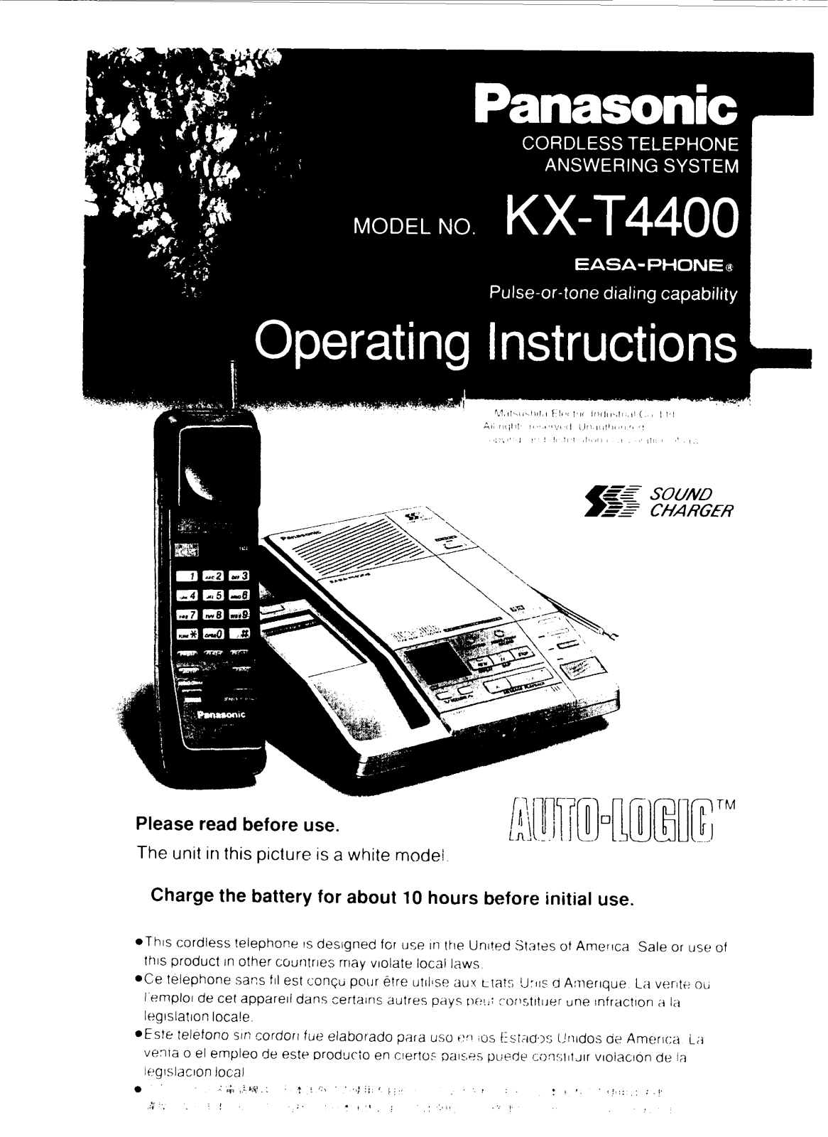 Panasonic kx-t4400 Operation Manual