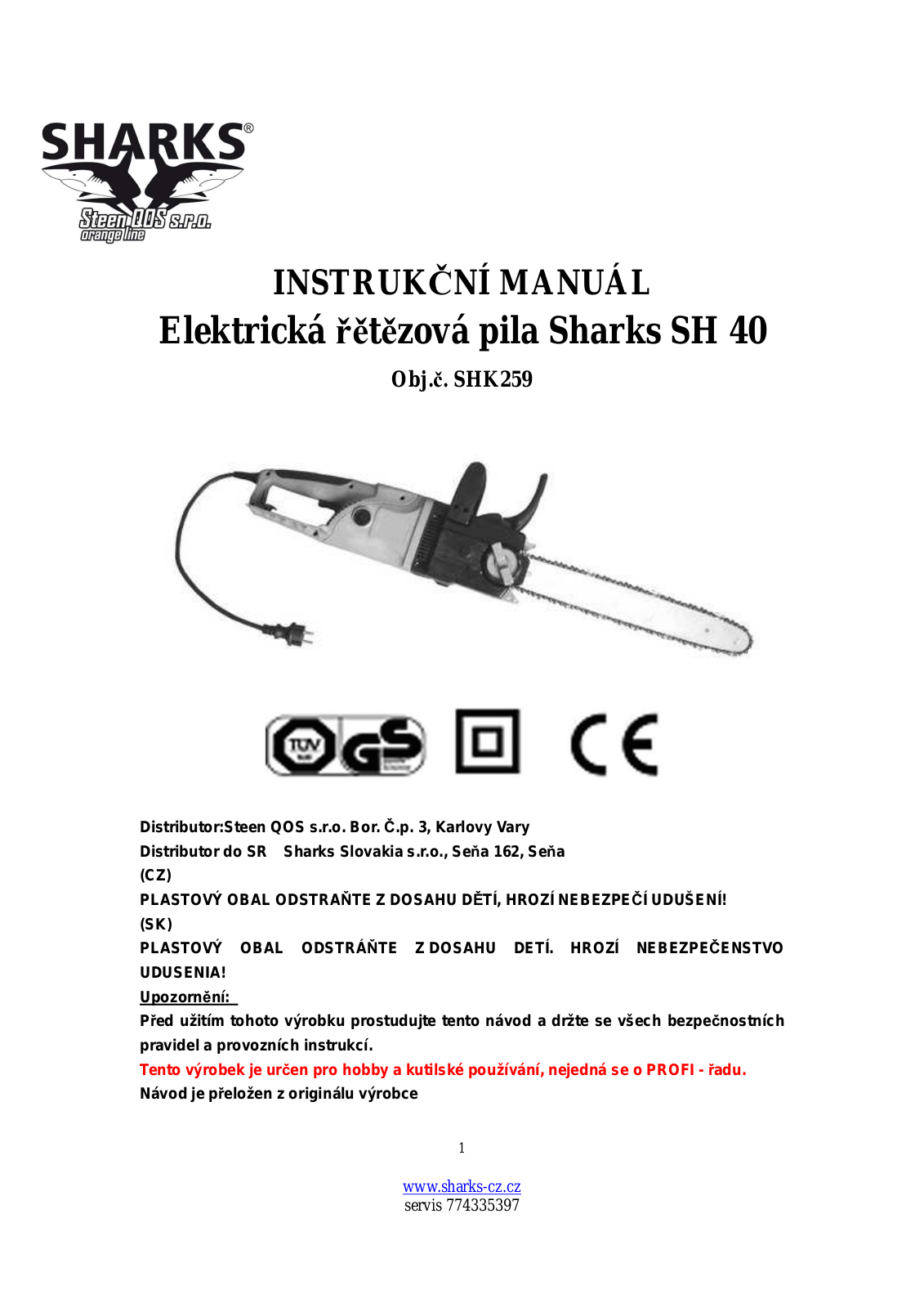 SHARKS SH 40 User Manual