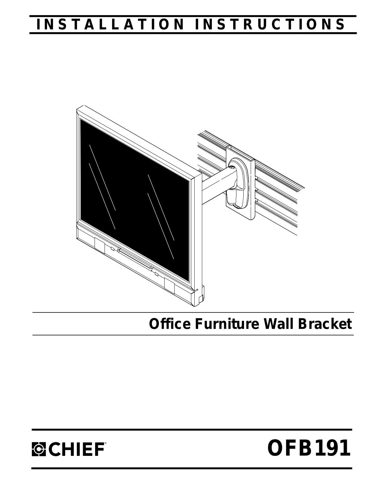 CHIEF OFB191 Installation Instructions Manual