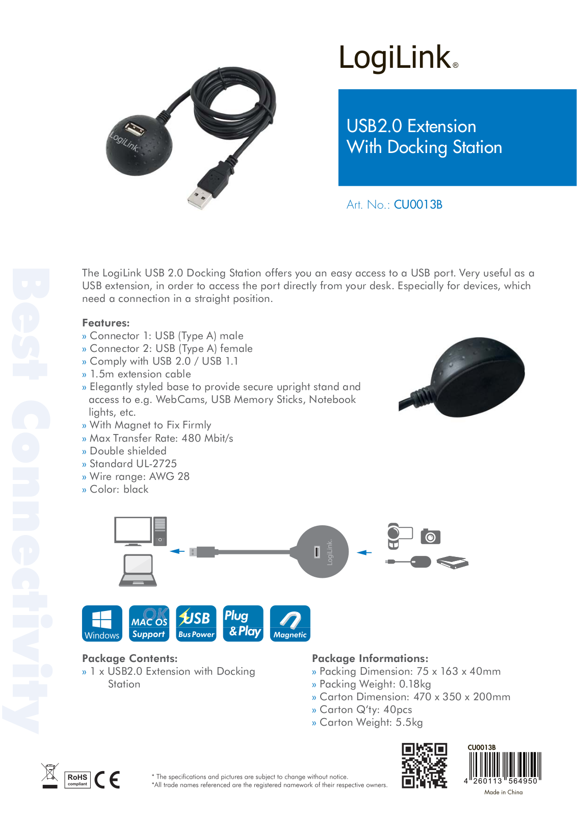 LOGILINK CU0013B Datasheet - ManualMachine.com