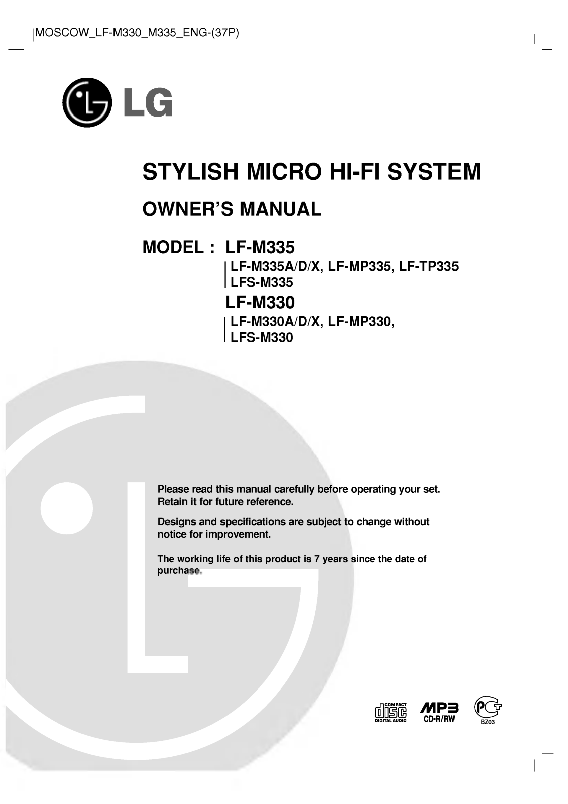 LG LF-M335X User Manual