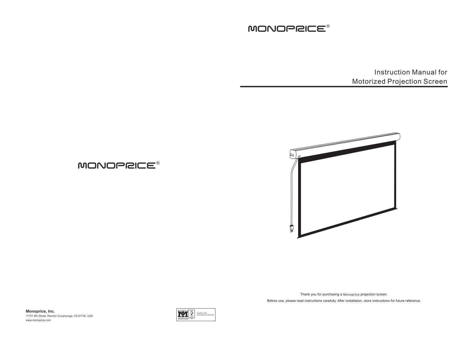 Monoprice 7930 Instruction Manual