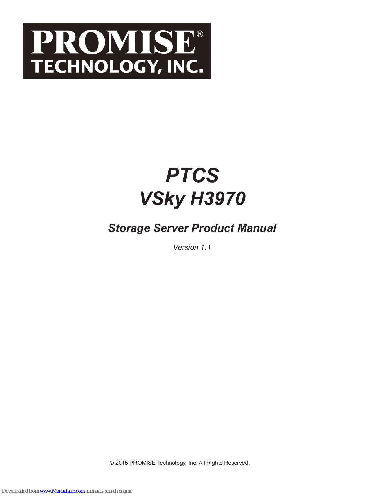 Promise VSky H3970rDM, VSky H3970hDM, VSky H3970hDR, VSky H3970rSM Product Manual