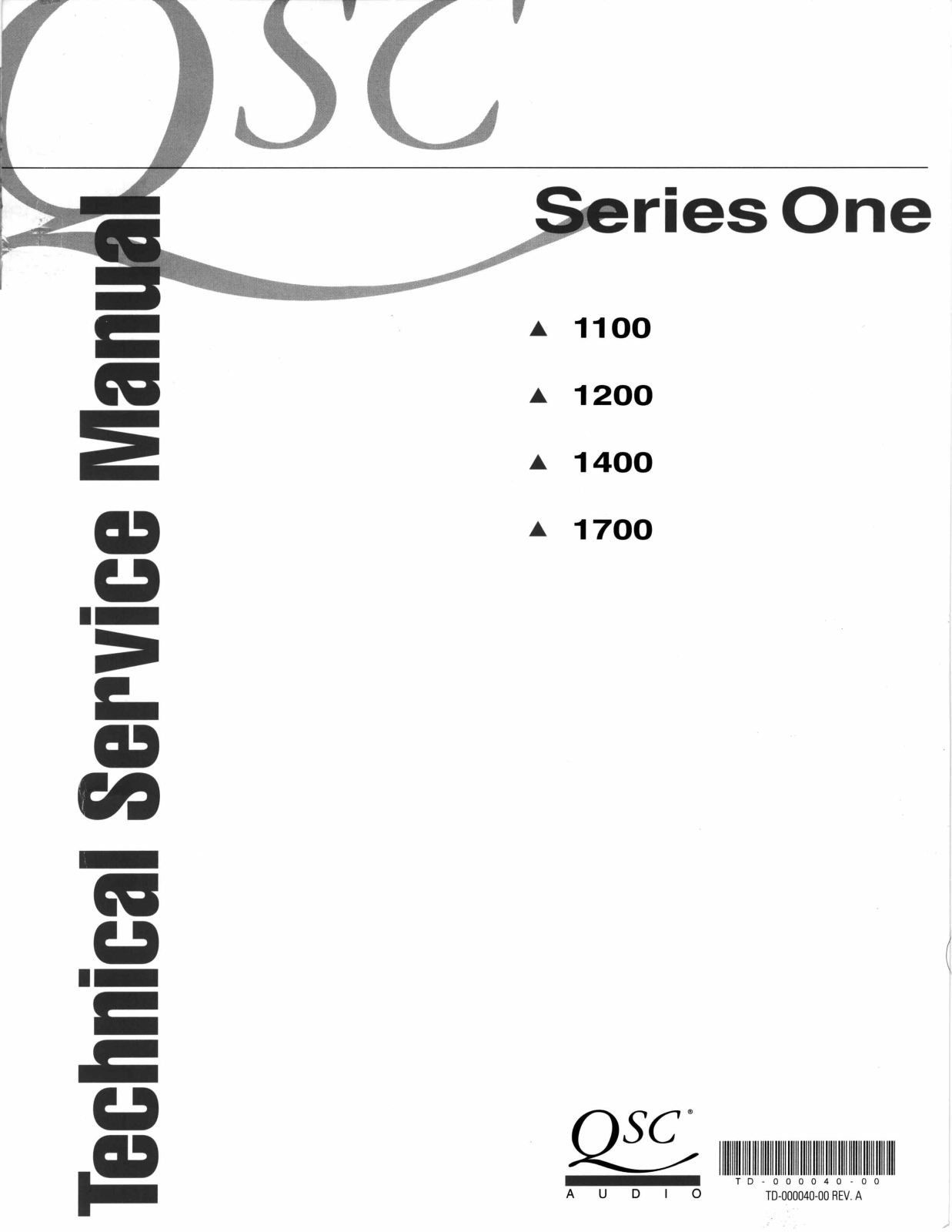 QSC 1400 Service manual
