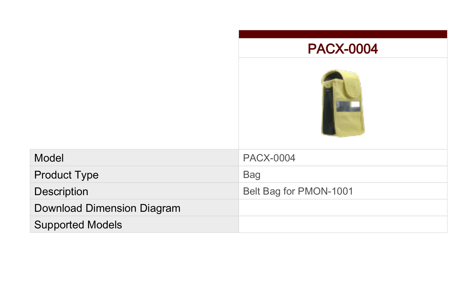 ACTi PACX-0004 Specsheet