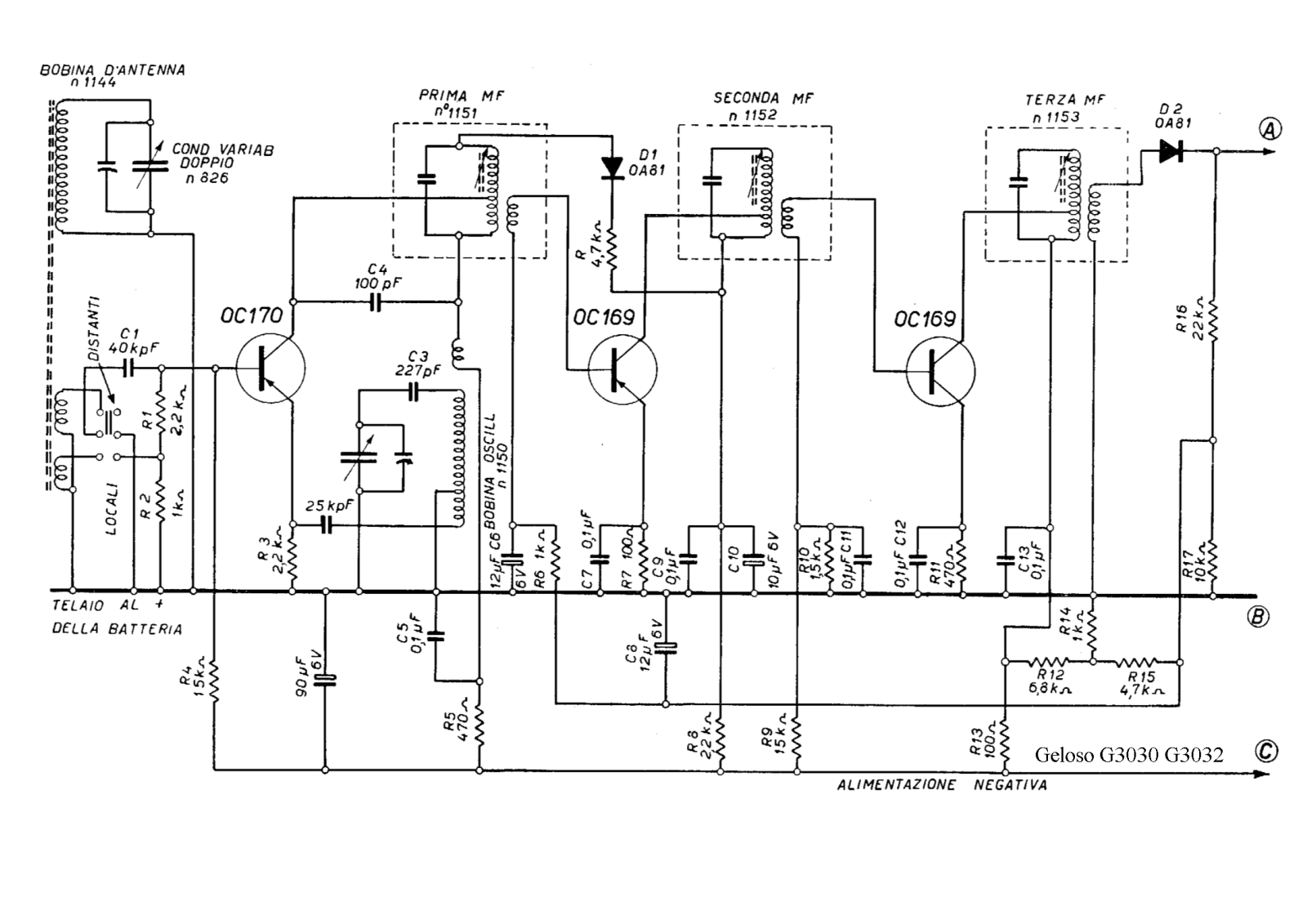 Geloso g3030, g3032 schematic