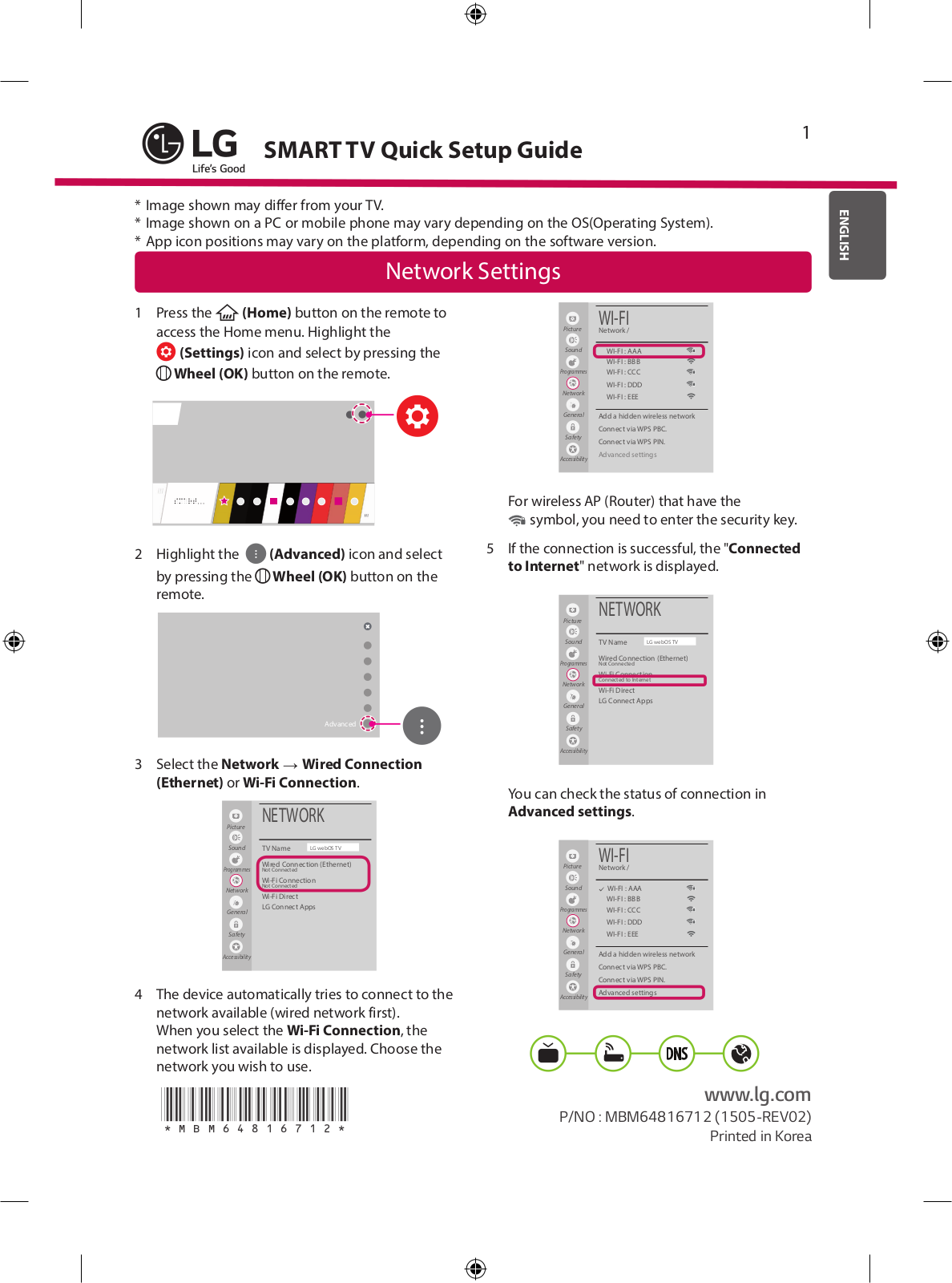 LG 55EG960V, 55UF950V Quick Setup Guide