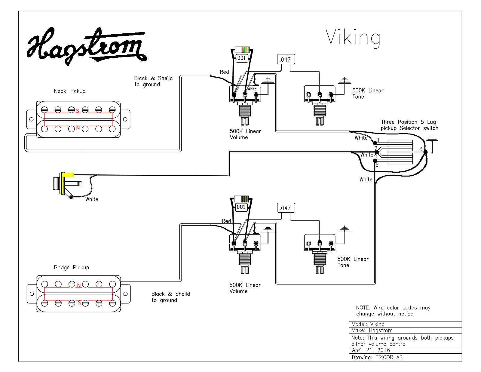 Hagstrom Viking Blk, Viking Wct User manual