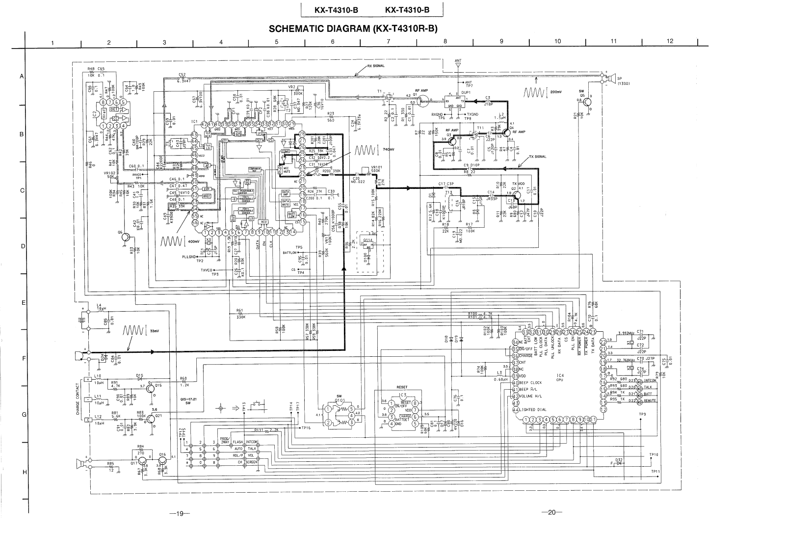 Panasonic KX T4310RB Diagram