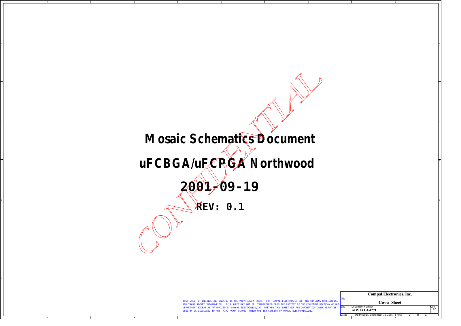 Compal LA-1271 ADY13 Mosaic, Inspiron 2650 Schematic