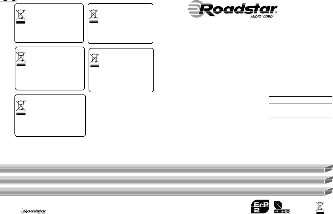 Roadstar CDR-7000U User guide