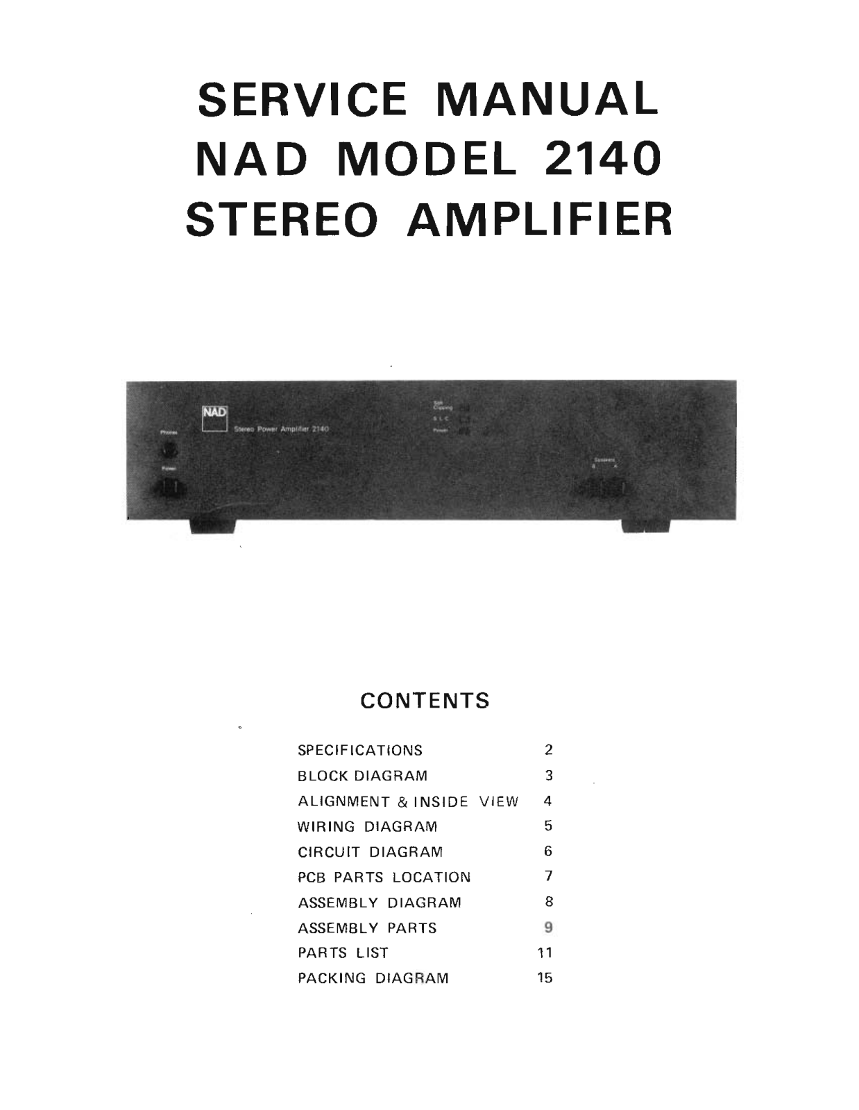 Nad 2140 Power Service Manual