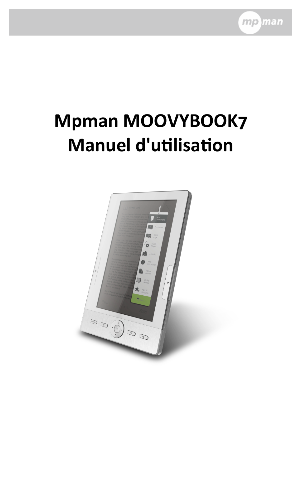 MPMAN MoovyBook 7 Manuel d'utilisation