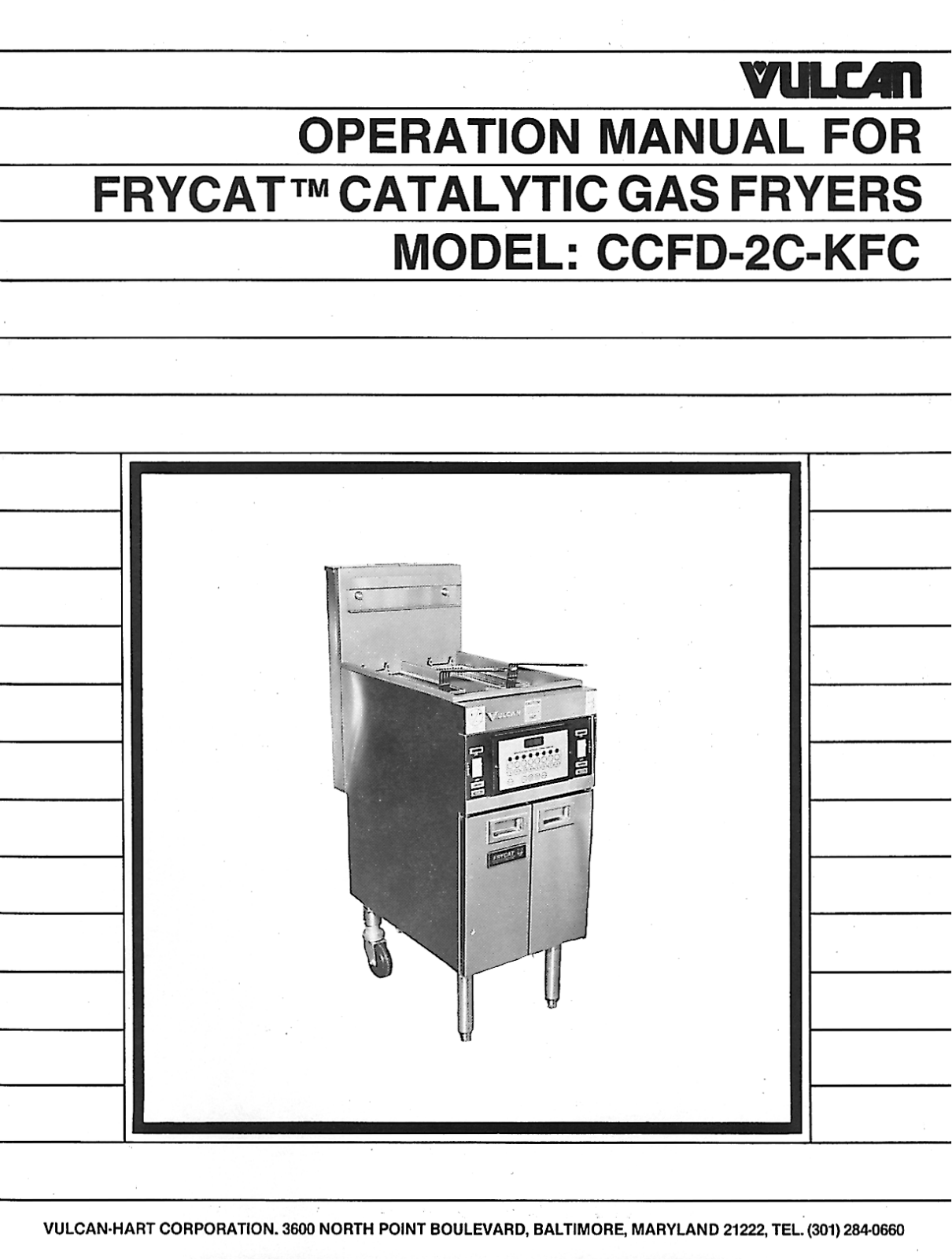 Vulcan CCFD-2D-KFC Installation Manual