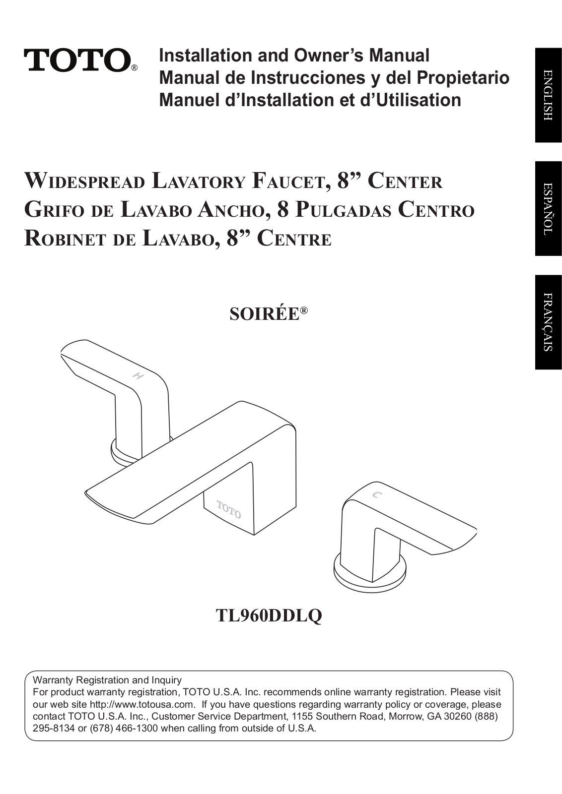 Toto TL960DDLQCP User Manual