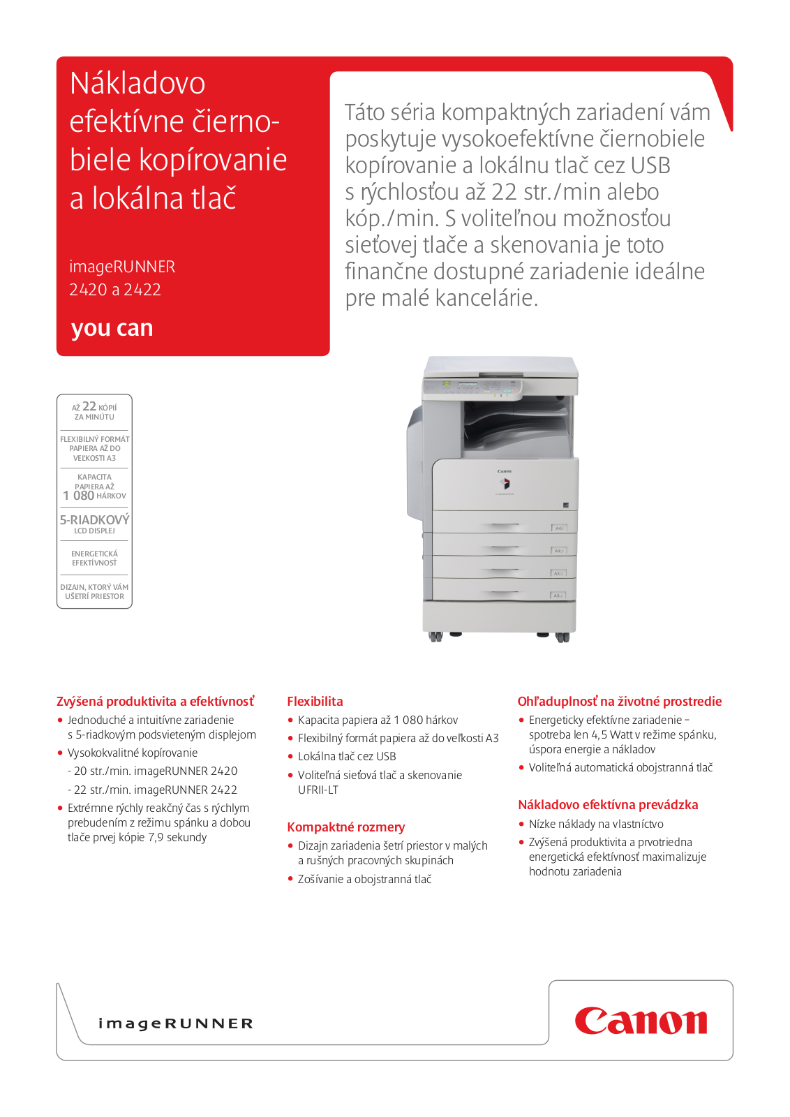 Canon imageRUNNER2420, imageRUNNER2422 BROCHURE