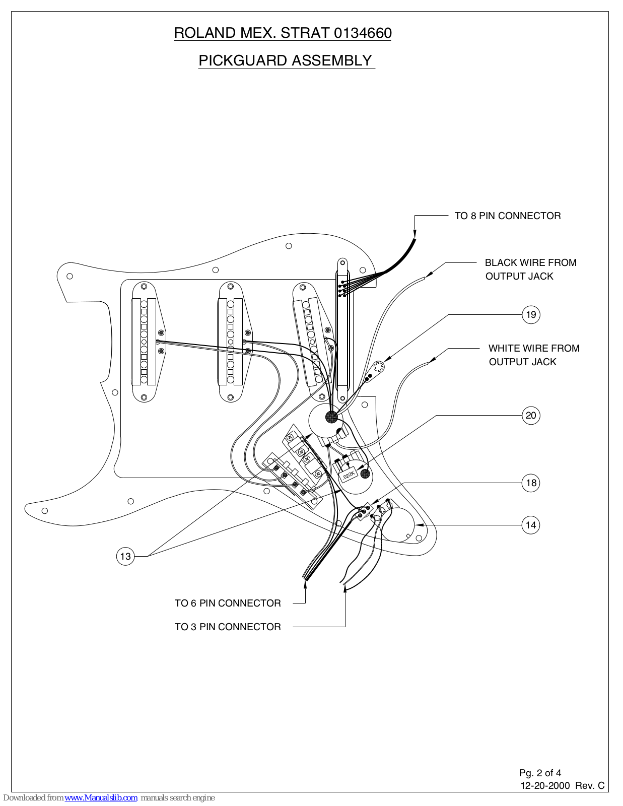 Fender Ronald Mex Stratocaster, Standard Roland Ready Stratocaster, ROLAND MEX. STRAT Assembly