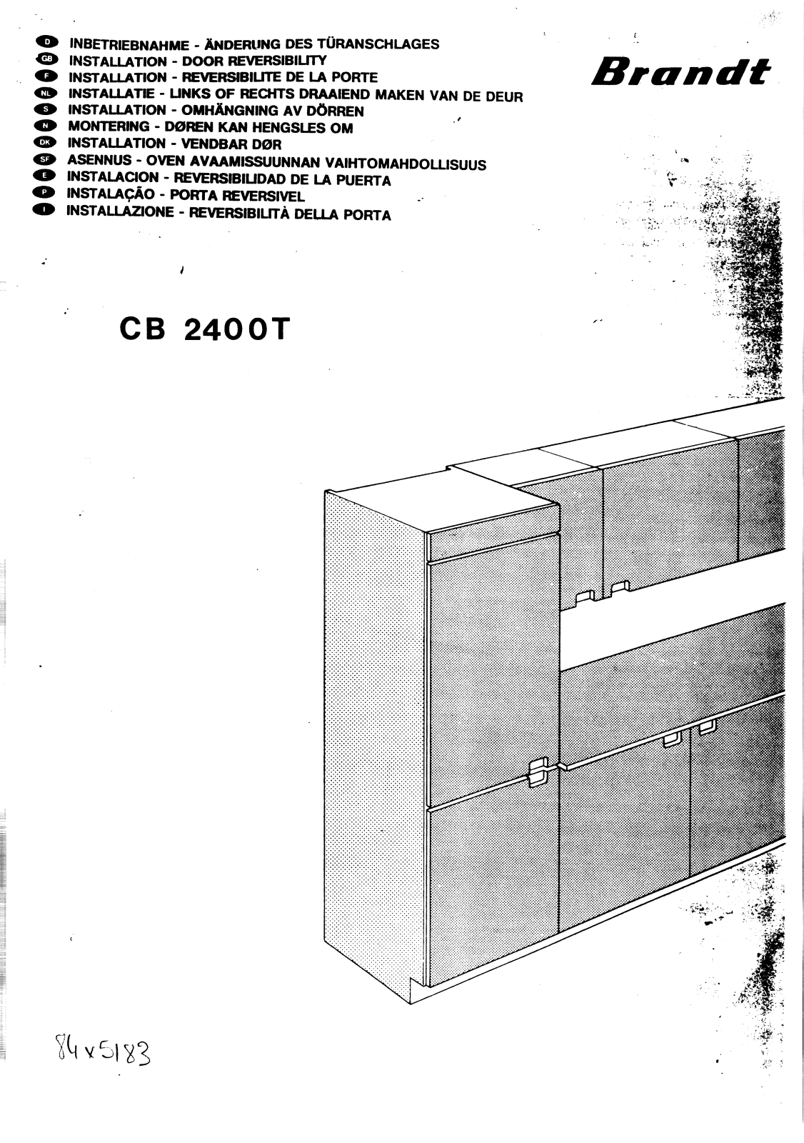 BRANDT CB2400T User Manual