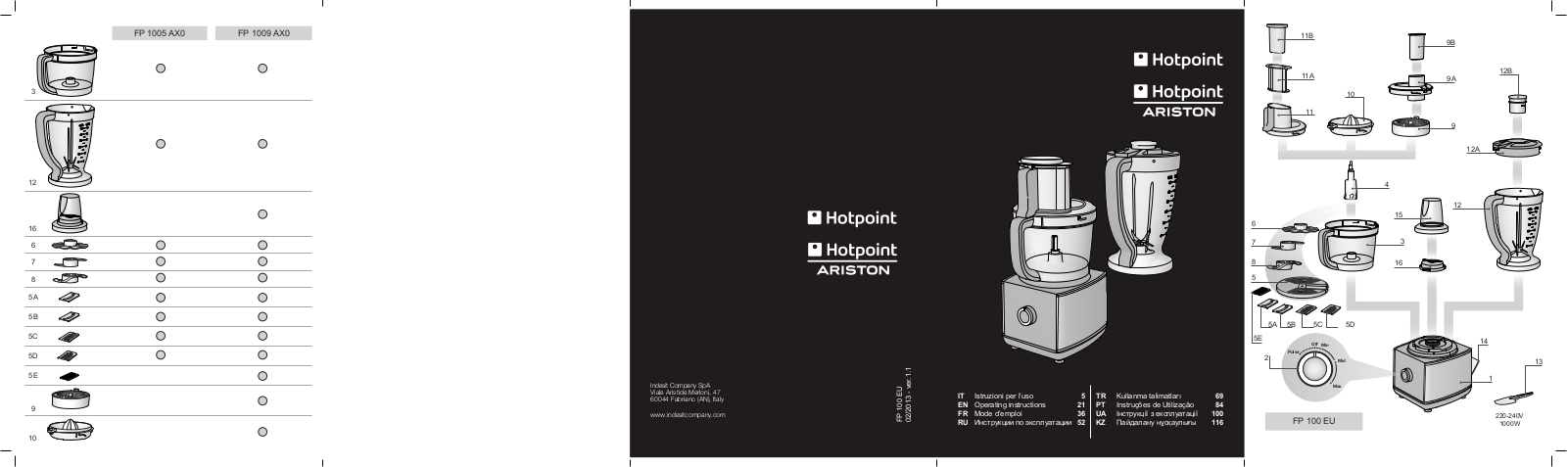 HOTPOINT/ARISTON FP 1005 AX0 User Manual