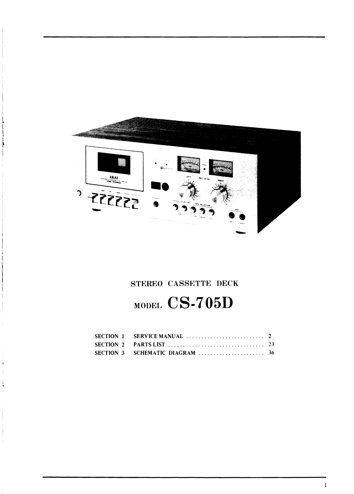 Akai CS-705-D Service manual