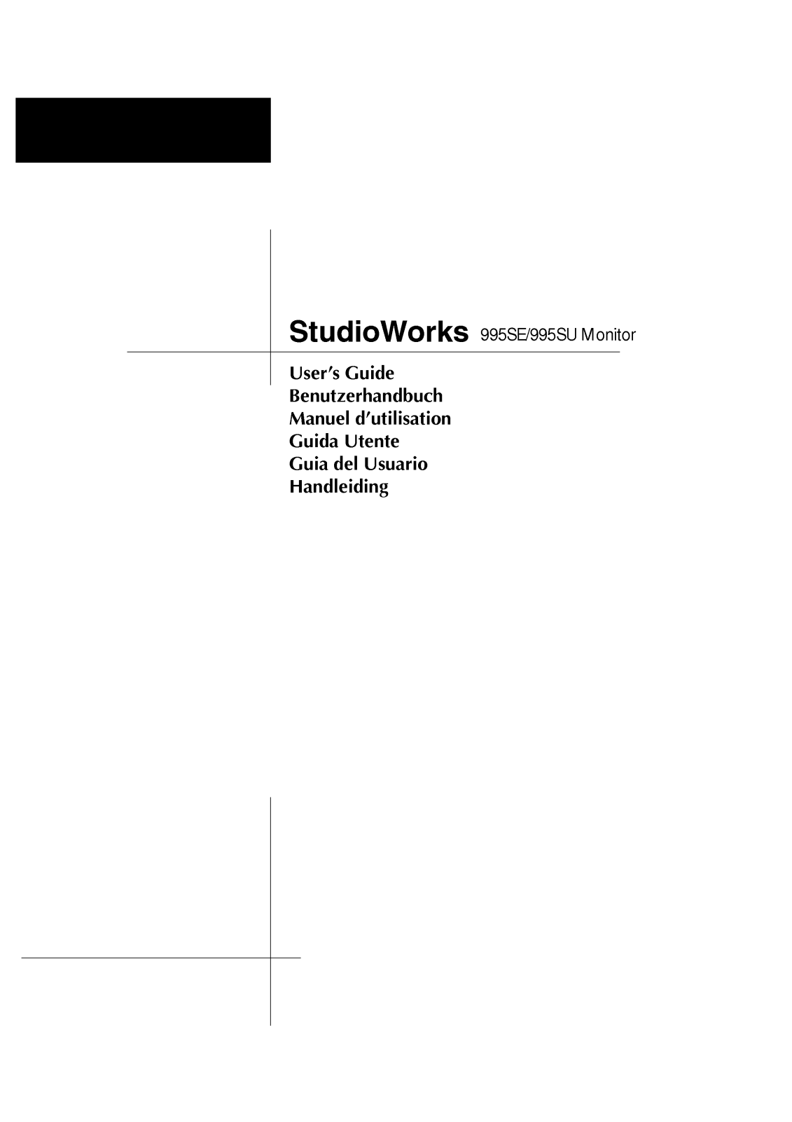 LG STUDIOWORKS 995SU-SB995CP User Manual