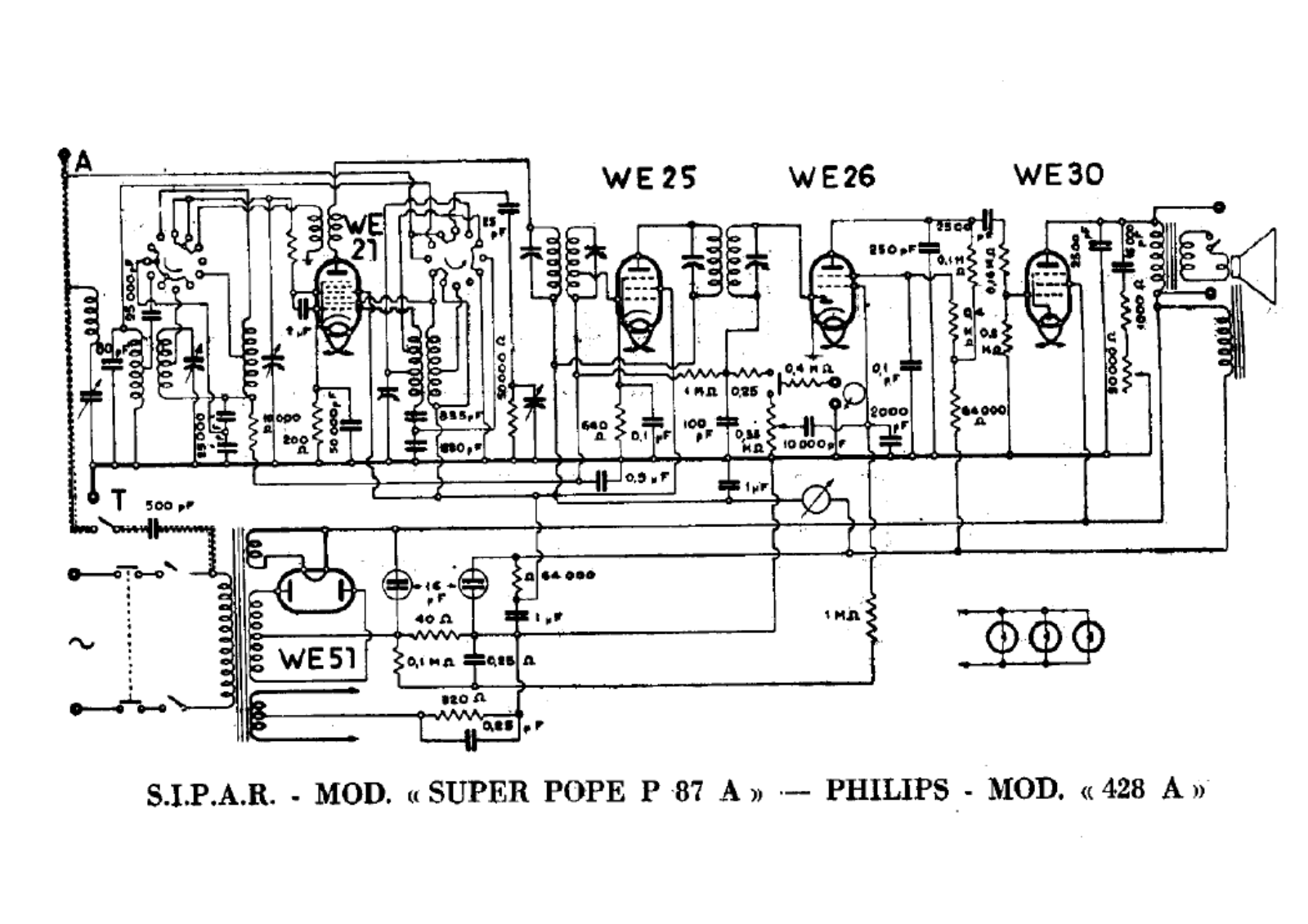 Philips 428a schematic