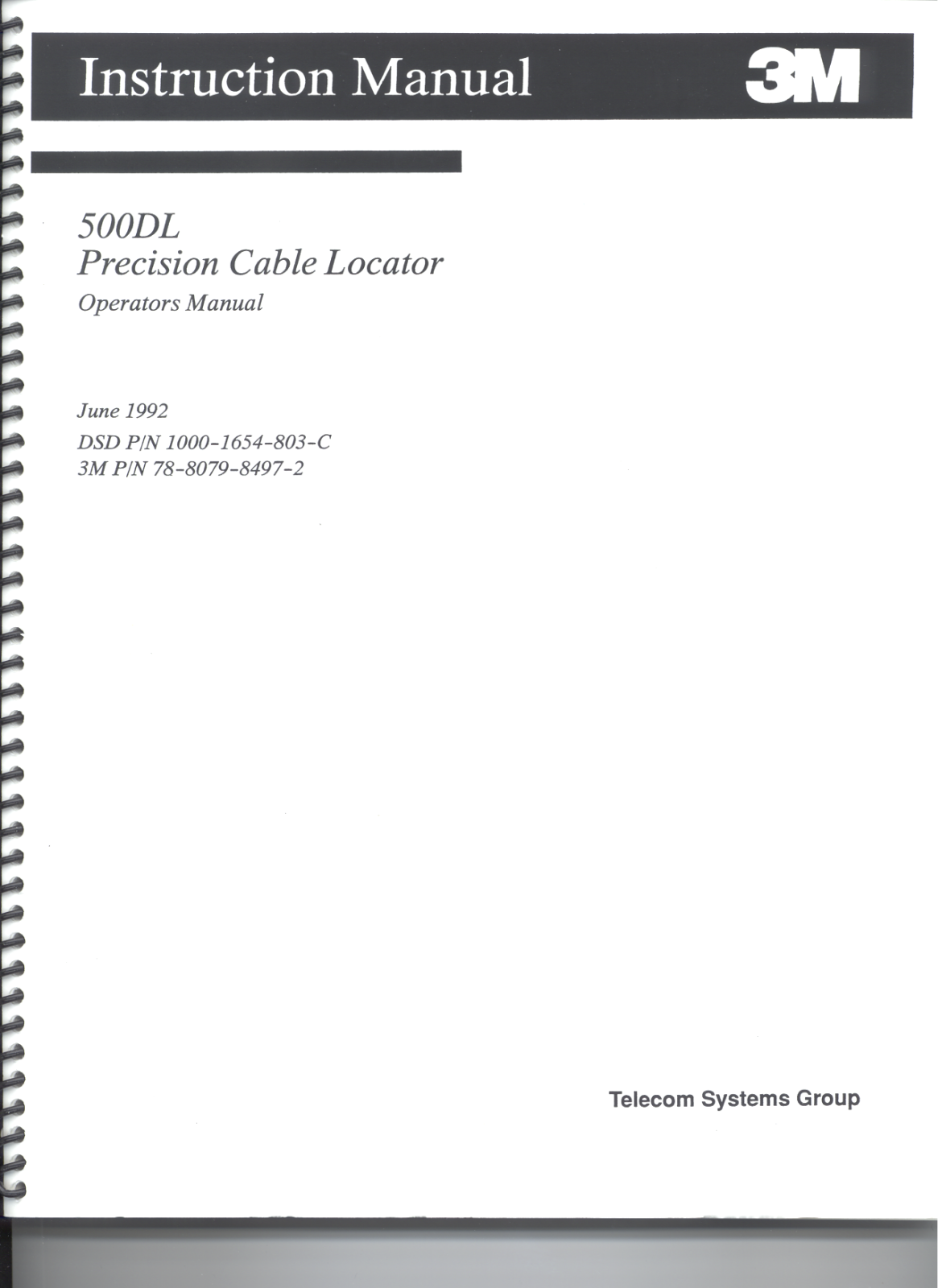 3M 500DL User Manual