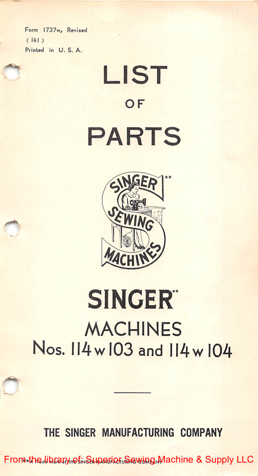Singer 114W103, 114W104 User Manual - ManualMachine.com