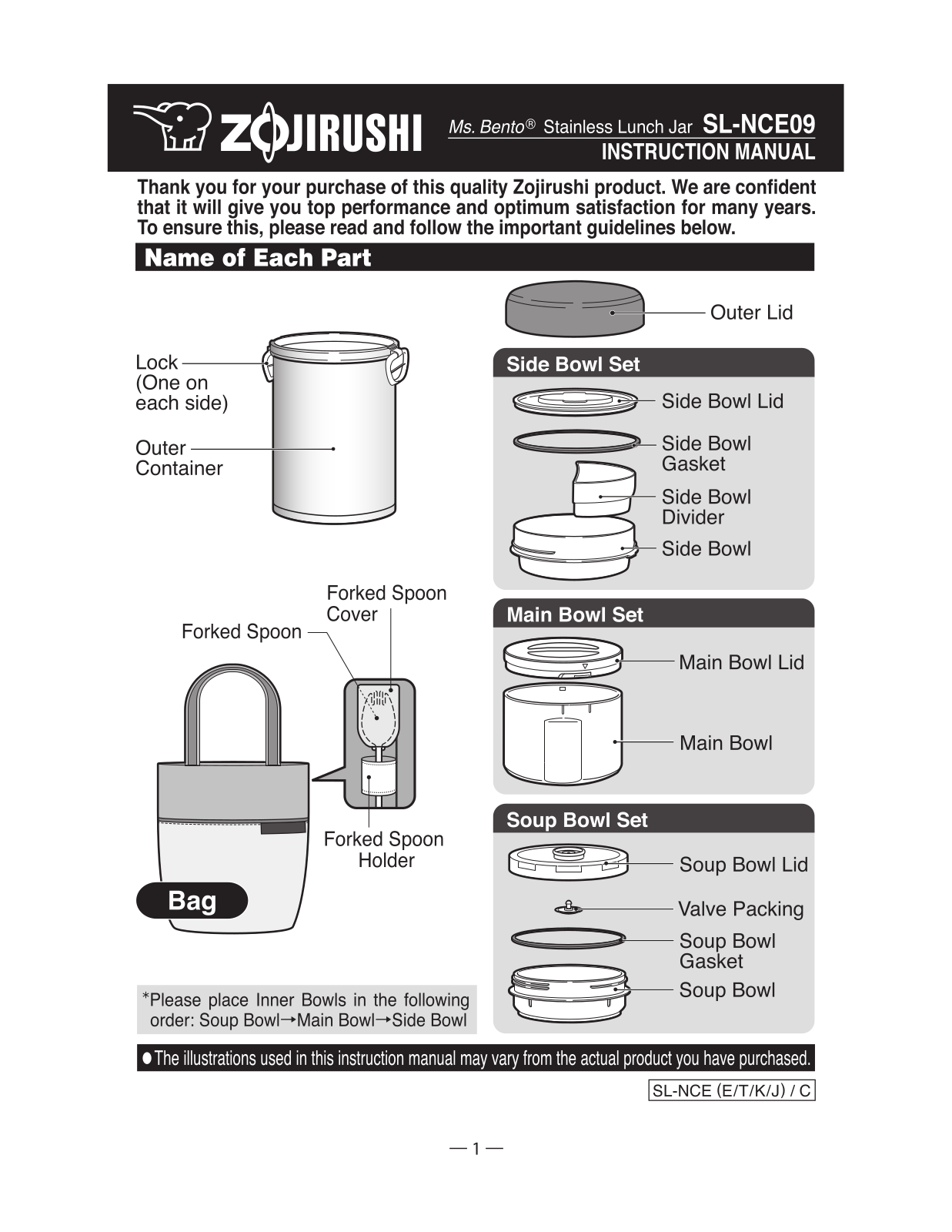 Zojirushi SL-NCE09 Owner's Manual