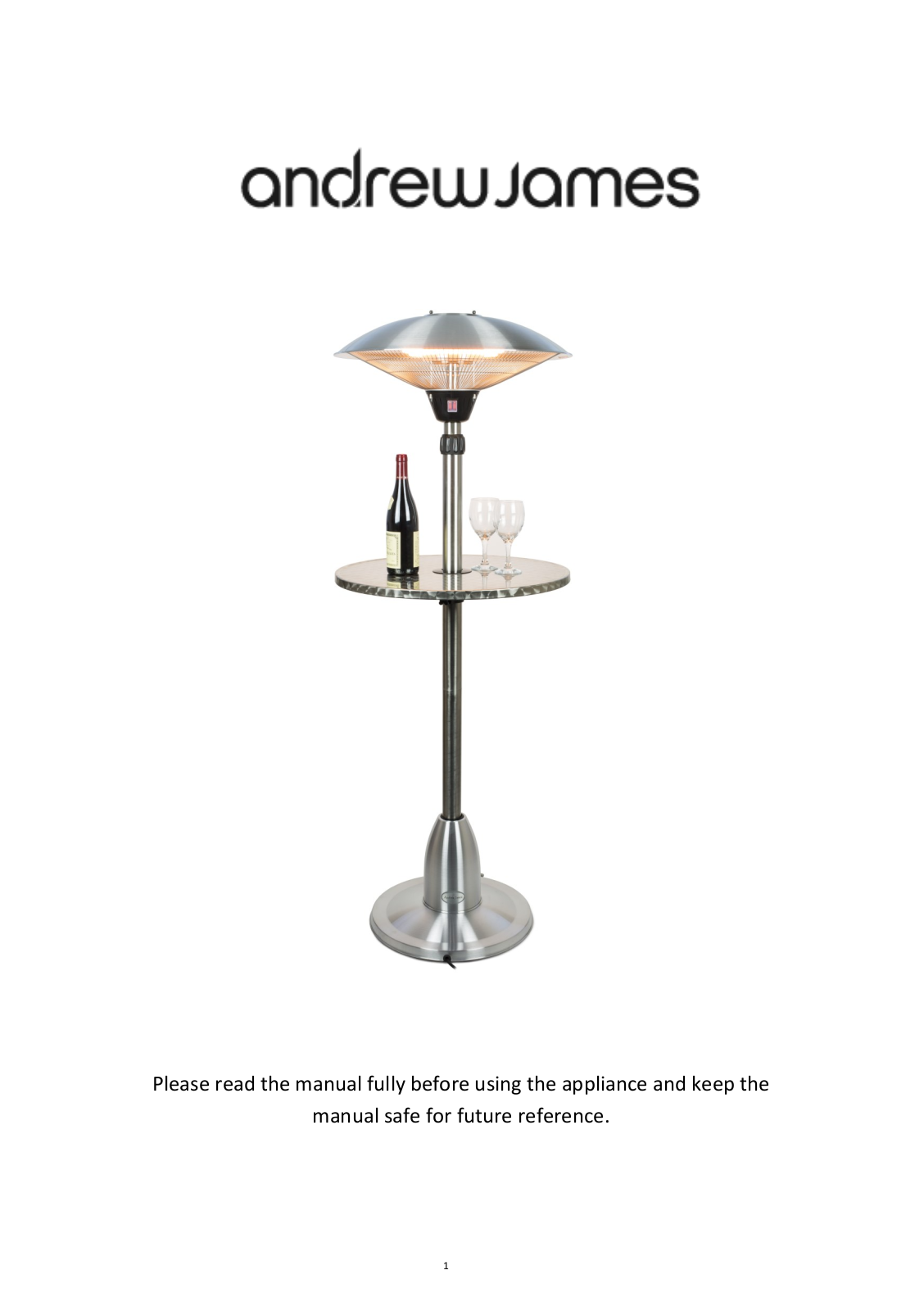 Andrew James Patio Heater User Manual