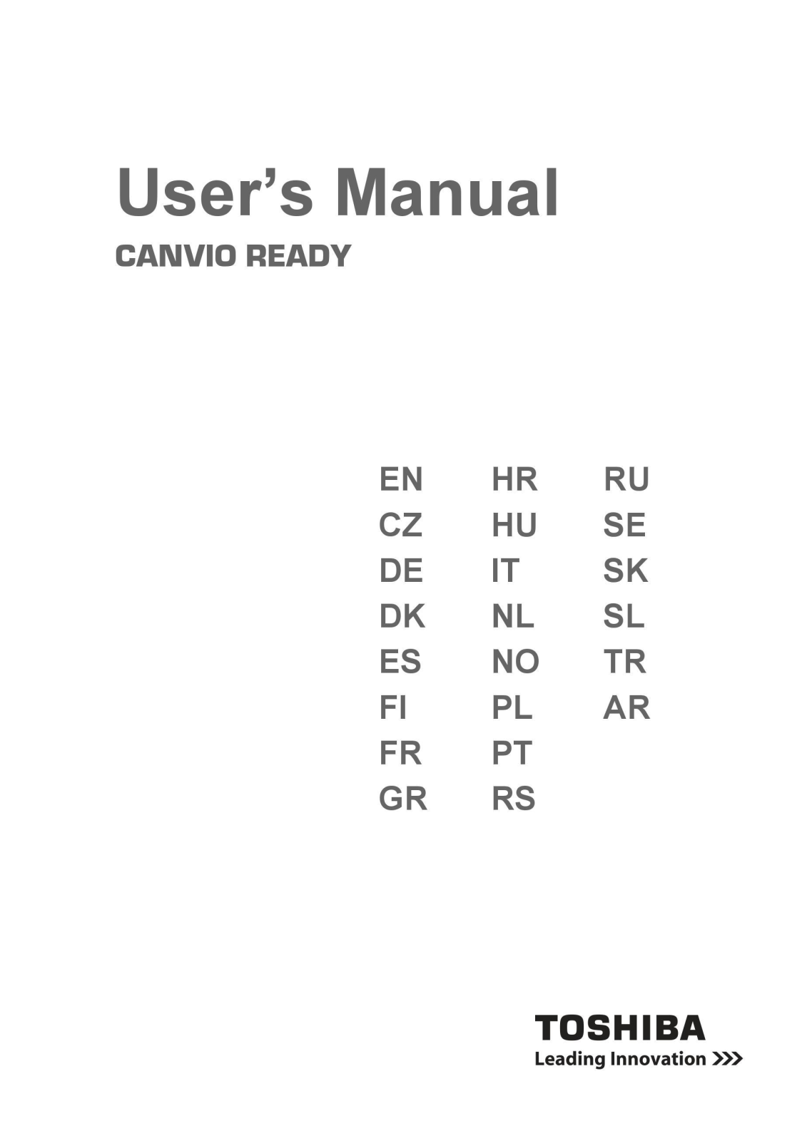 Toshiba HDTP210EK3AA User Manual