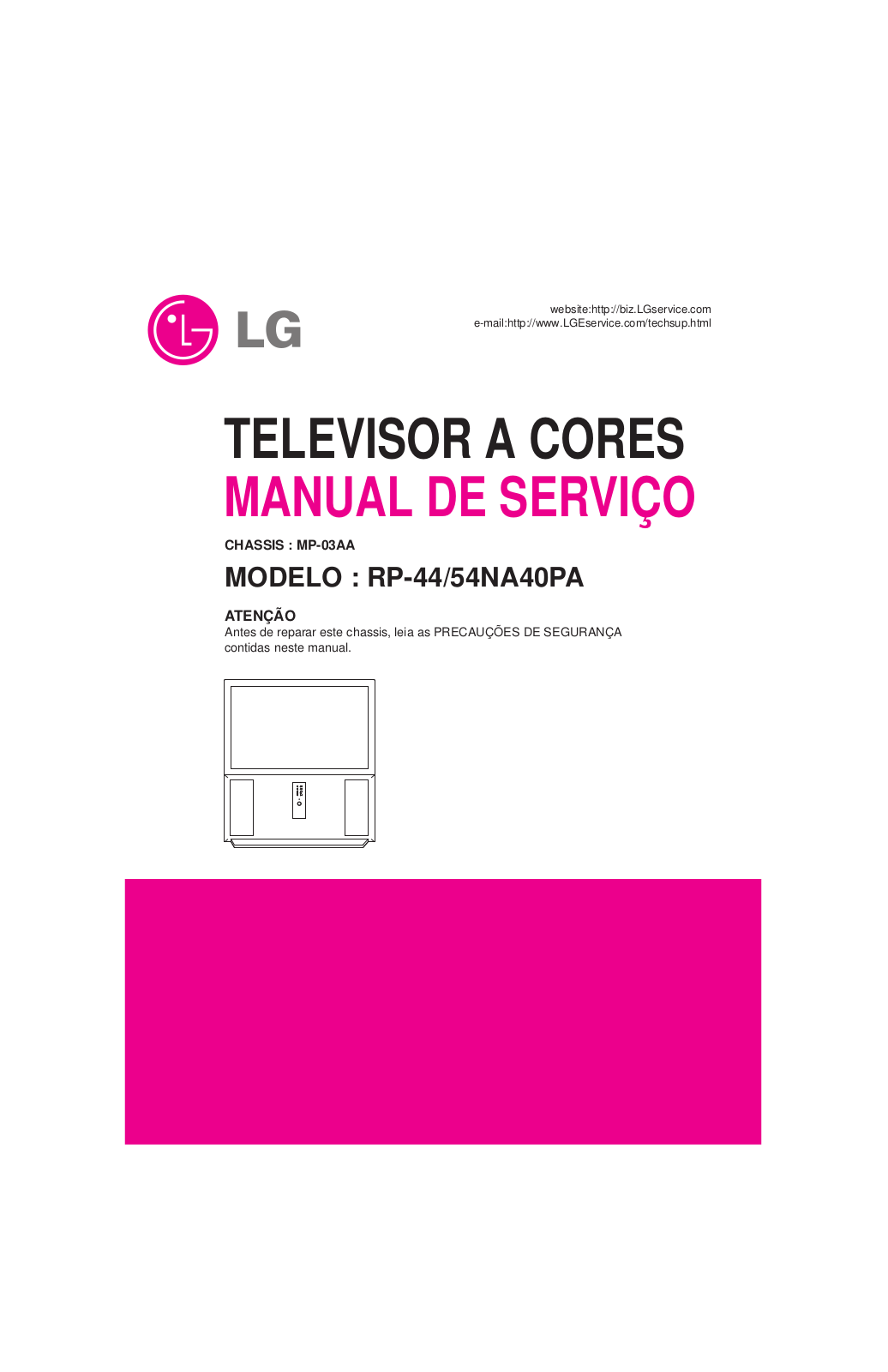 LG RP44NA40PA Service Manual