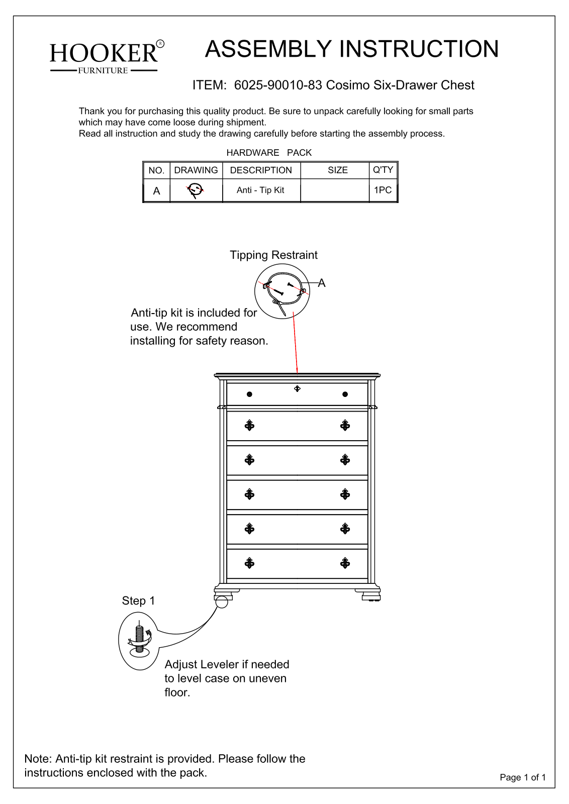 Hooker 6025-90010-83 Assembly Instructions - ManualMachine.com