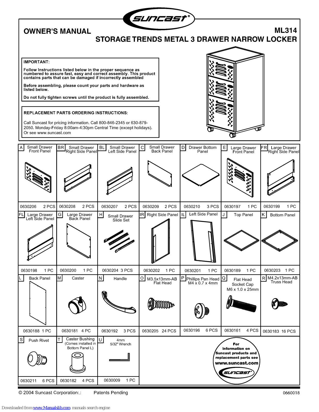 Suncast ML314 Owner's Manual - ManualMachine.com