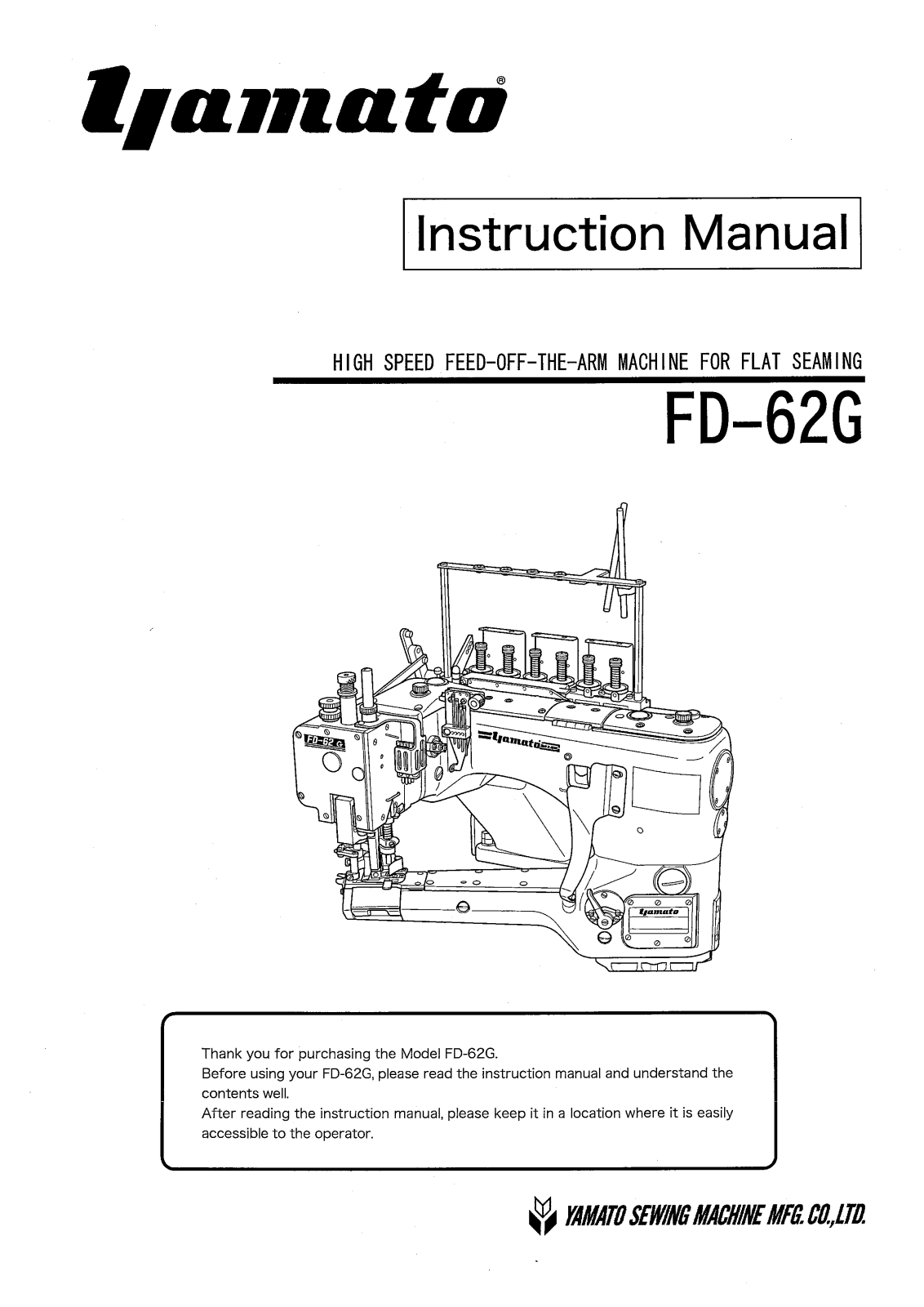 YAMATO FD-62G Parts List
