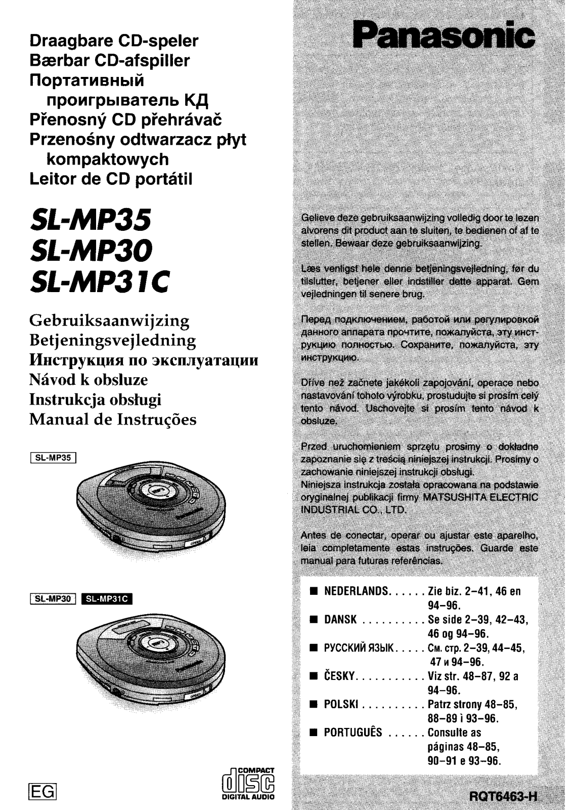Panasonic SL-MP35 Operating Instruction