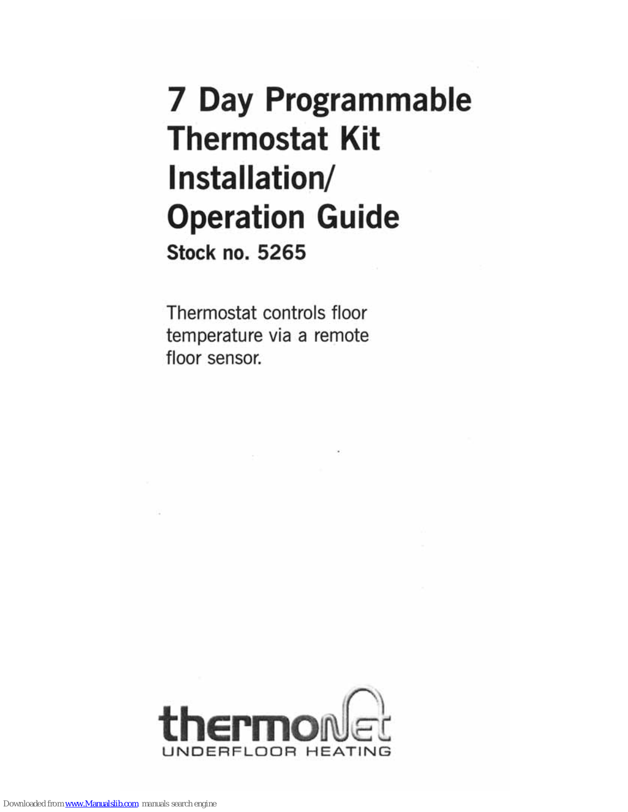 Thermonet 5265 Installation & Operation Manual