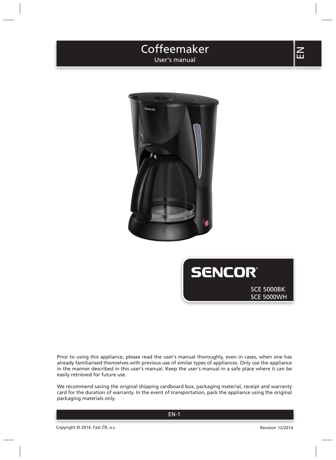 Sencor SCE 5000BK User Manual