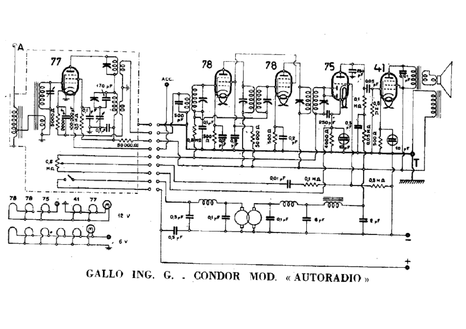 Condor autoradio schematic