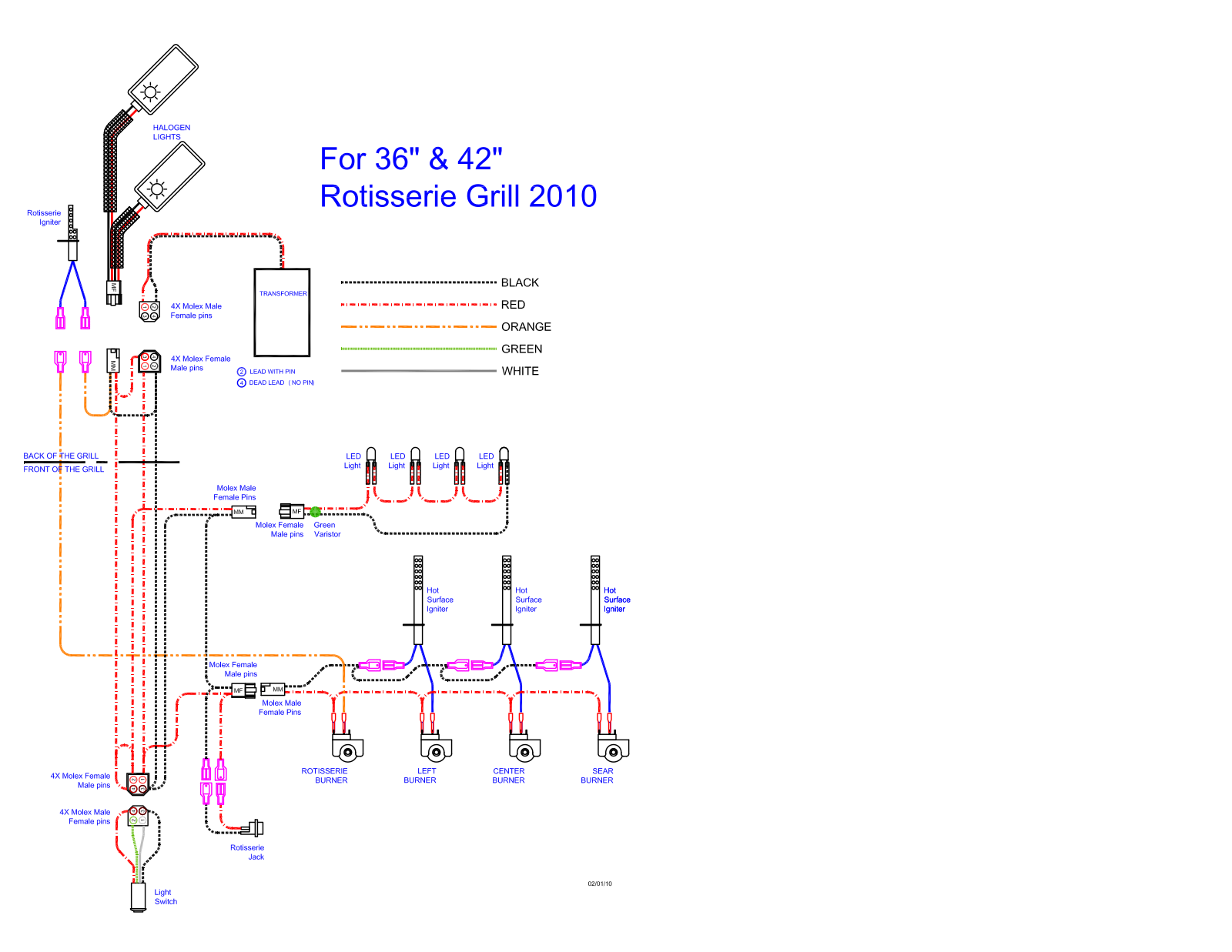 Lynx L42R1NG, L36R1LP, L42PSR2NG Wiring Diagram