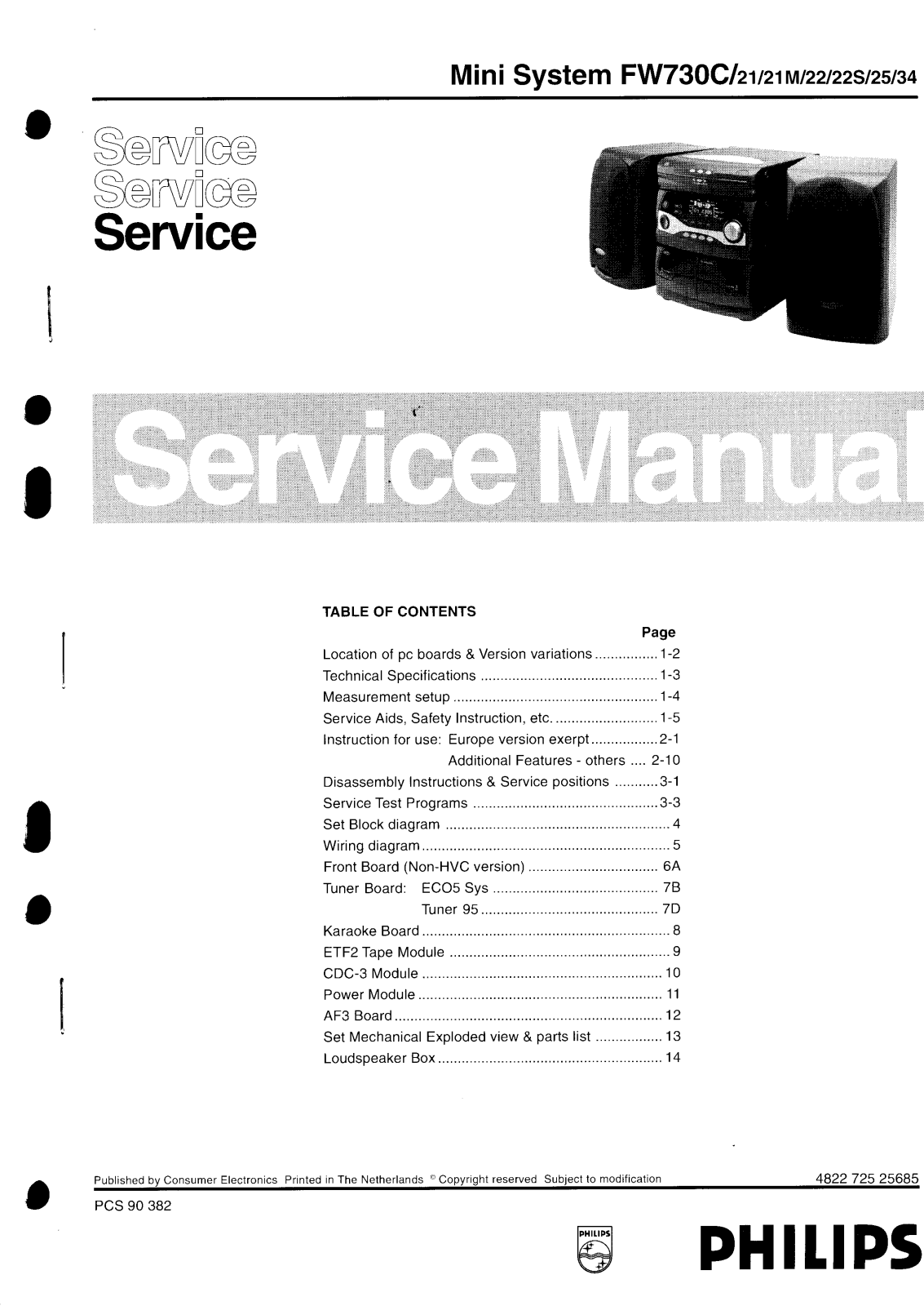 Philips FW730C Schematic